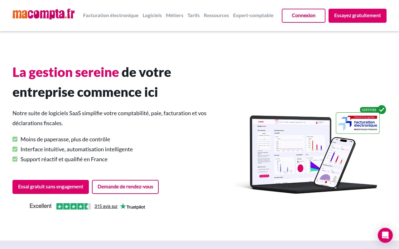 Apercu du site Macompta.fr