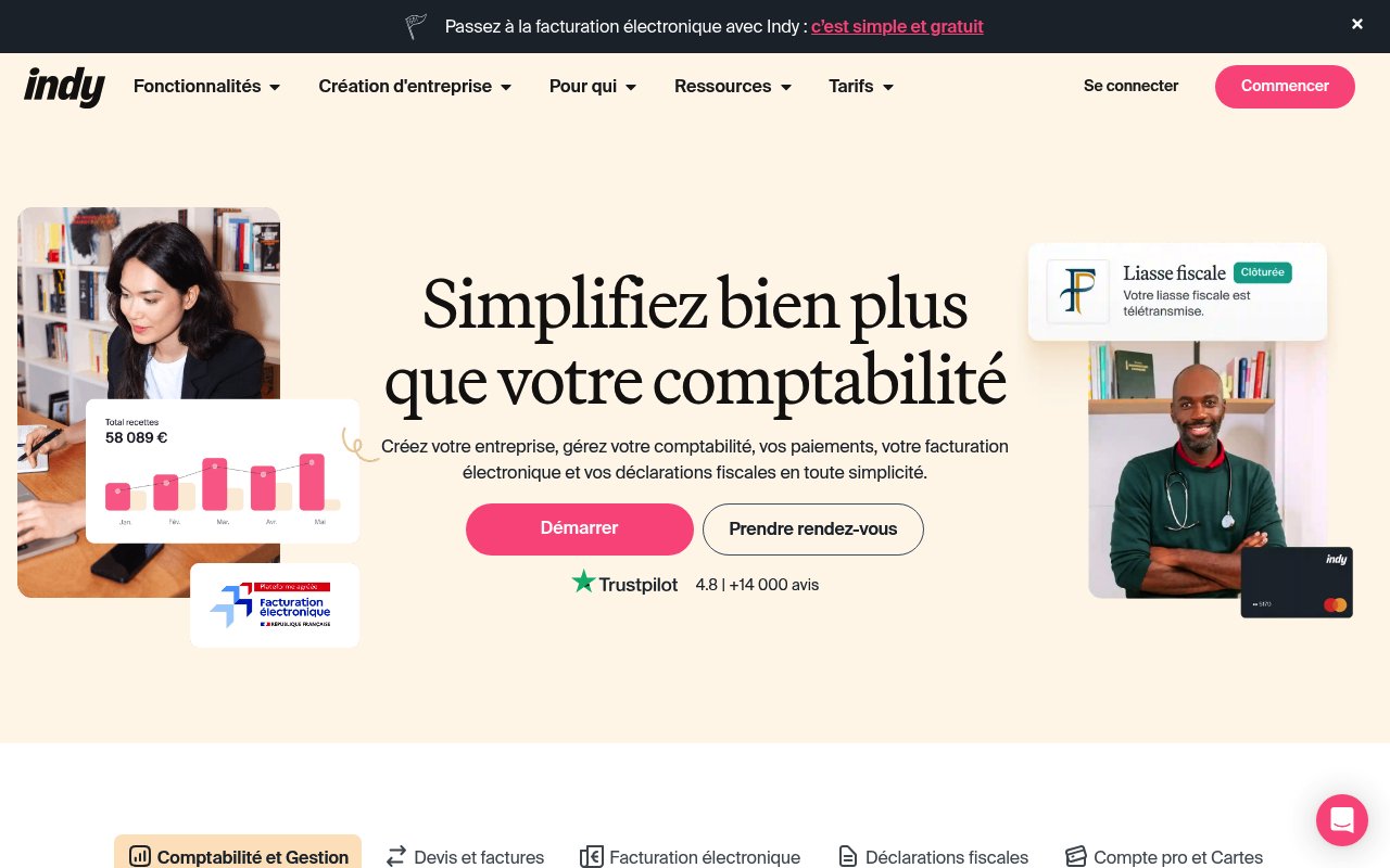 Apercu du site Indy