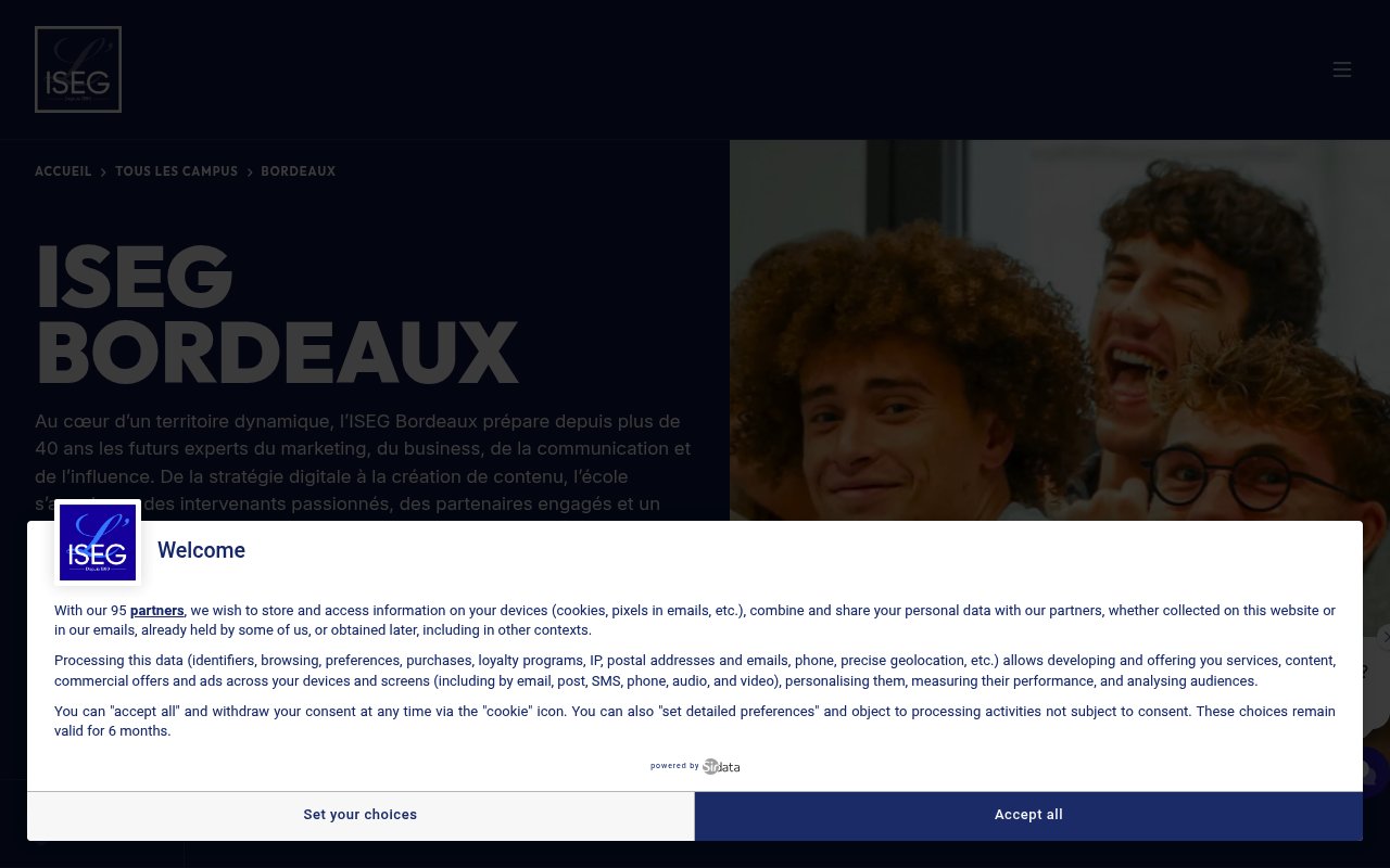 Apercu du site ISEG Bordeaux