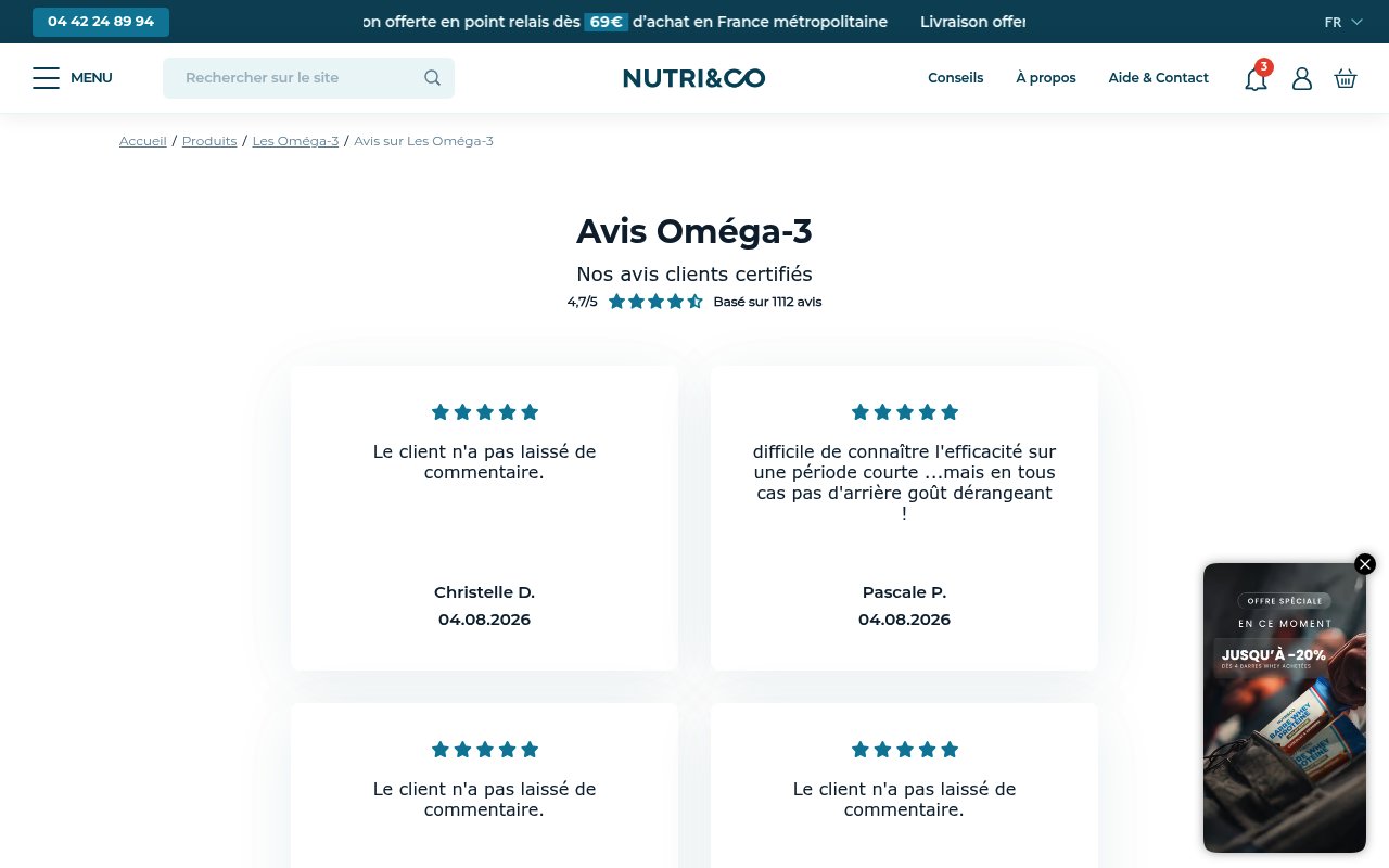 Apercu du site Nutri&Co