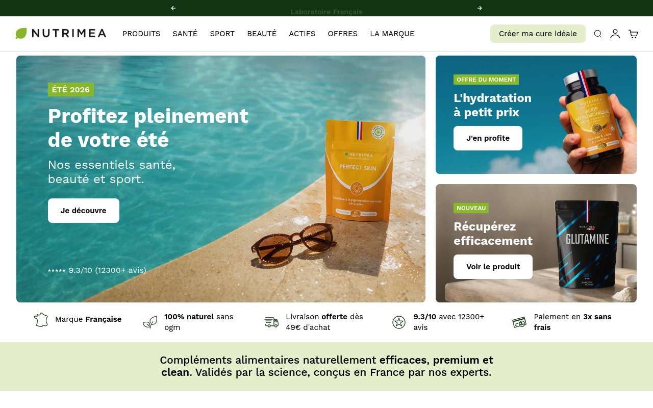 Apercu du site Nutrimea