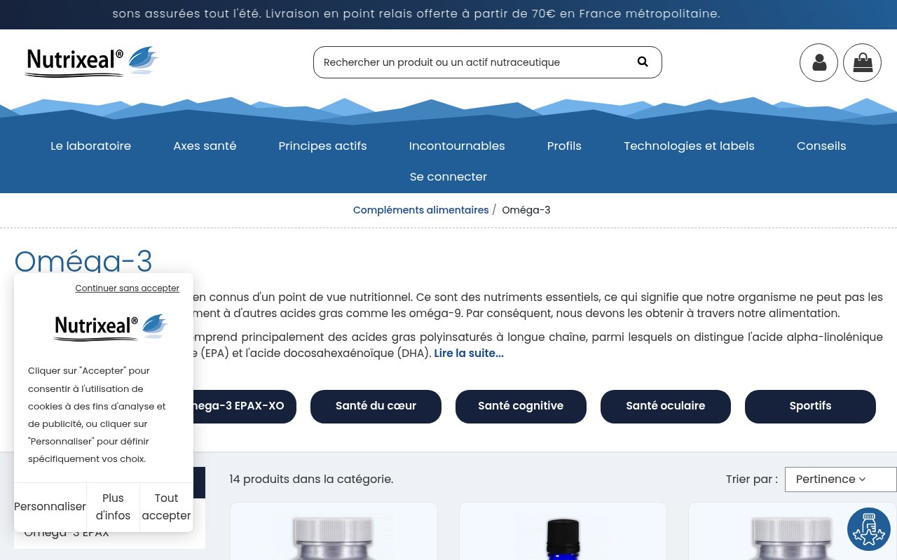 Apercu du site Nutrixeal