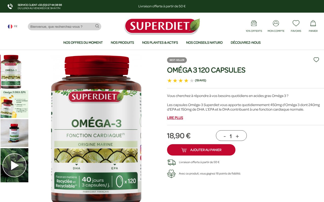 Apercu du site Superdiet
