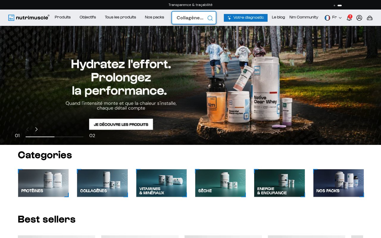 Apercu du site Nutrimuscle