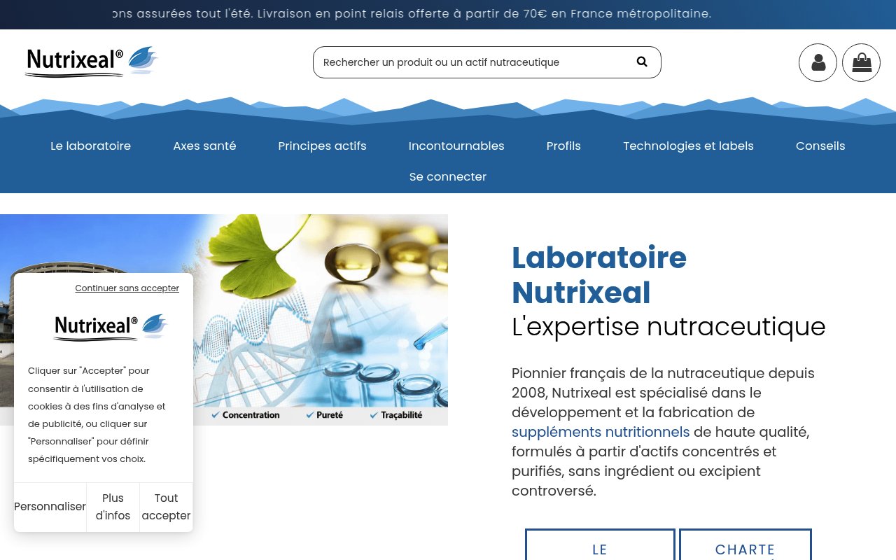Apercu du site Nutrixeal