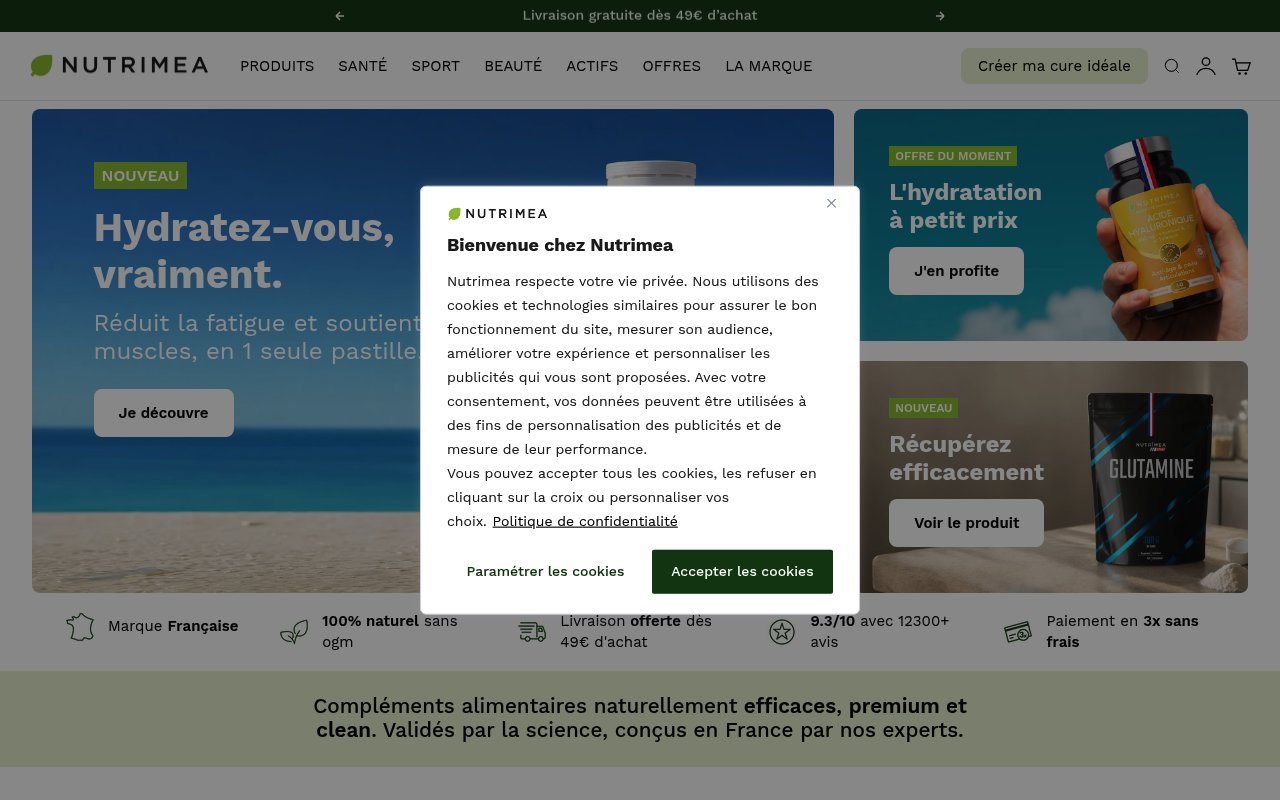 Apercu du site Nutrimea