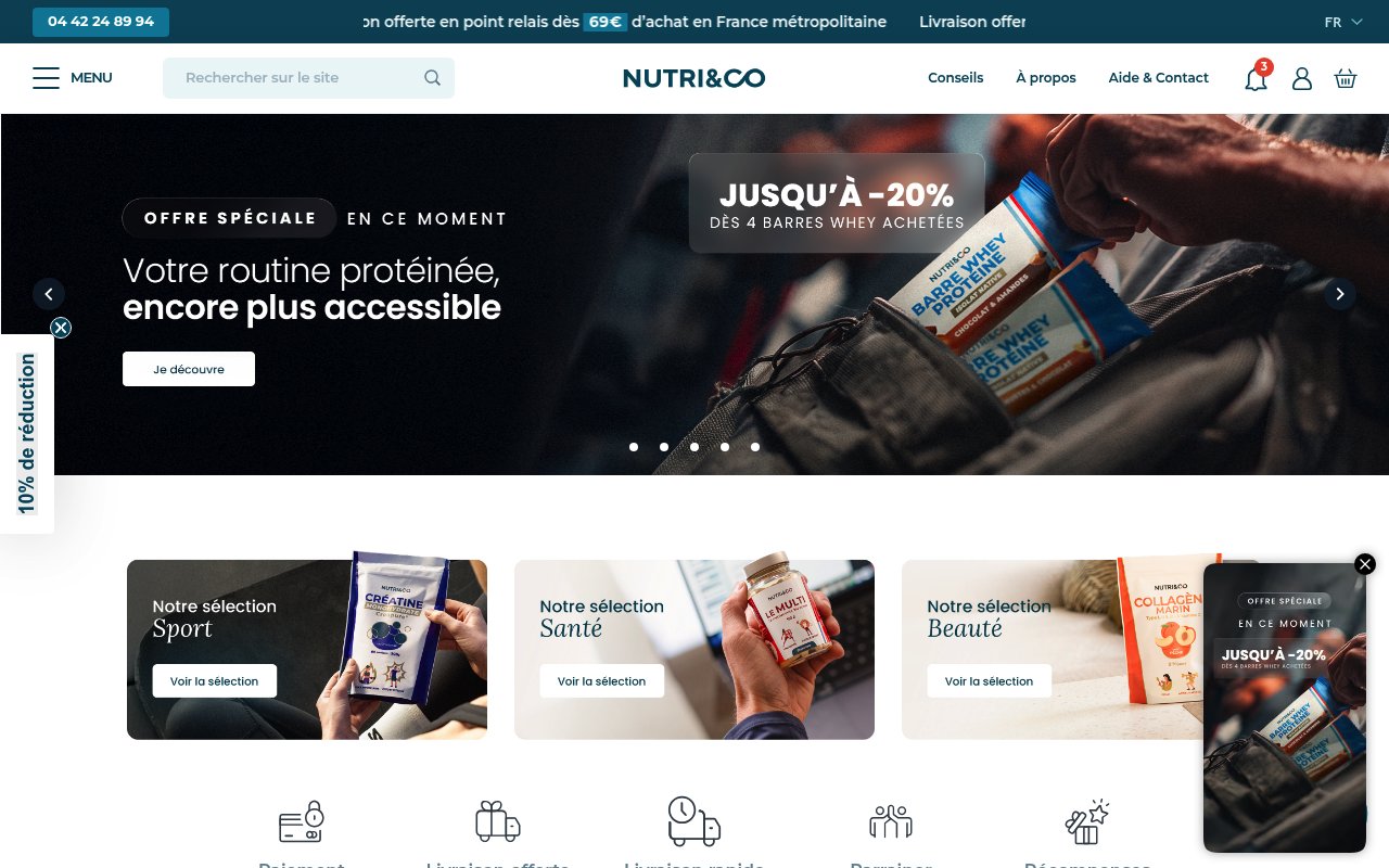 Apercu du site Nutri&Co