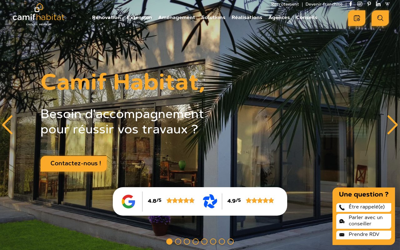 Apercu du site Camif Habitat