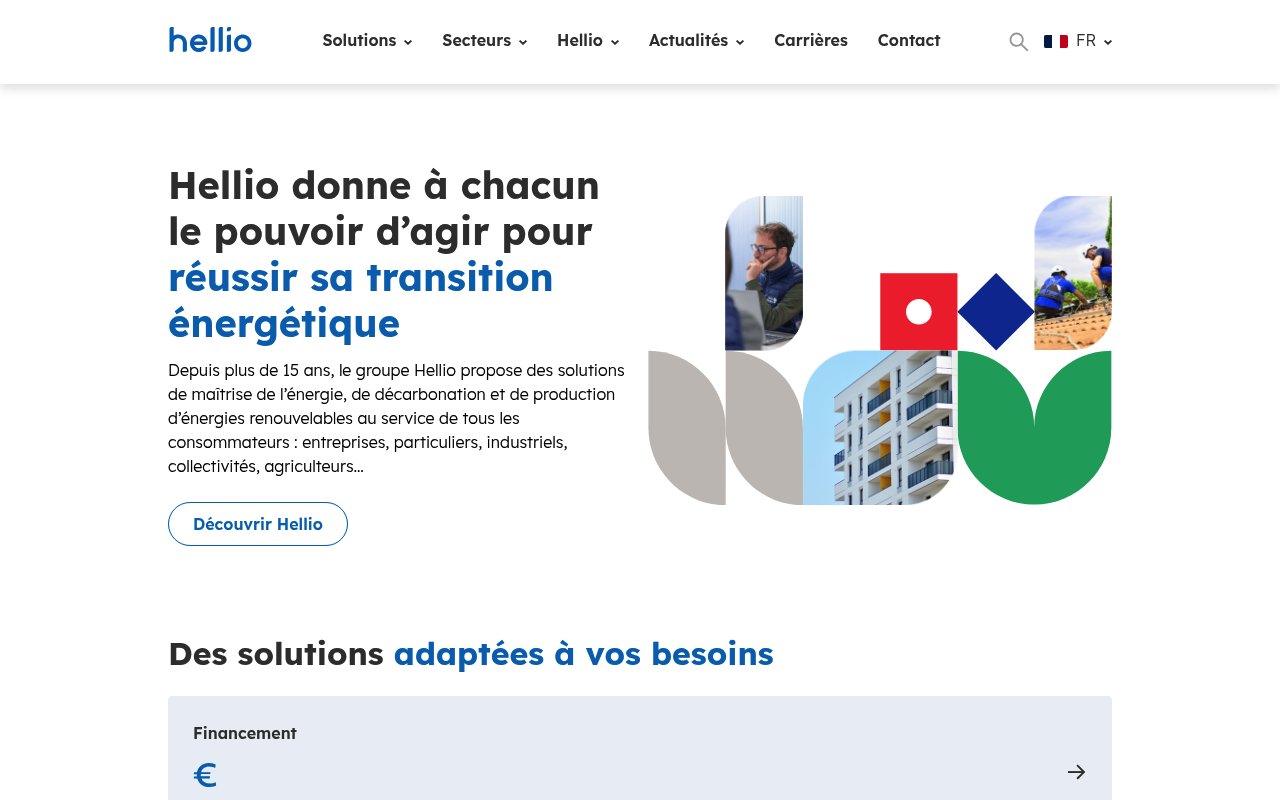 Apercu du site Hellio Solutions