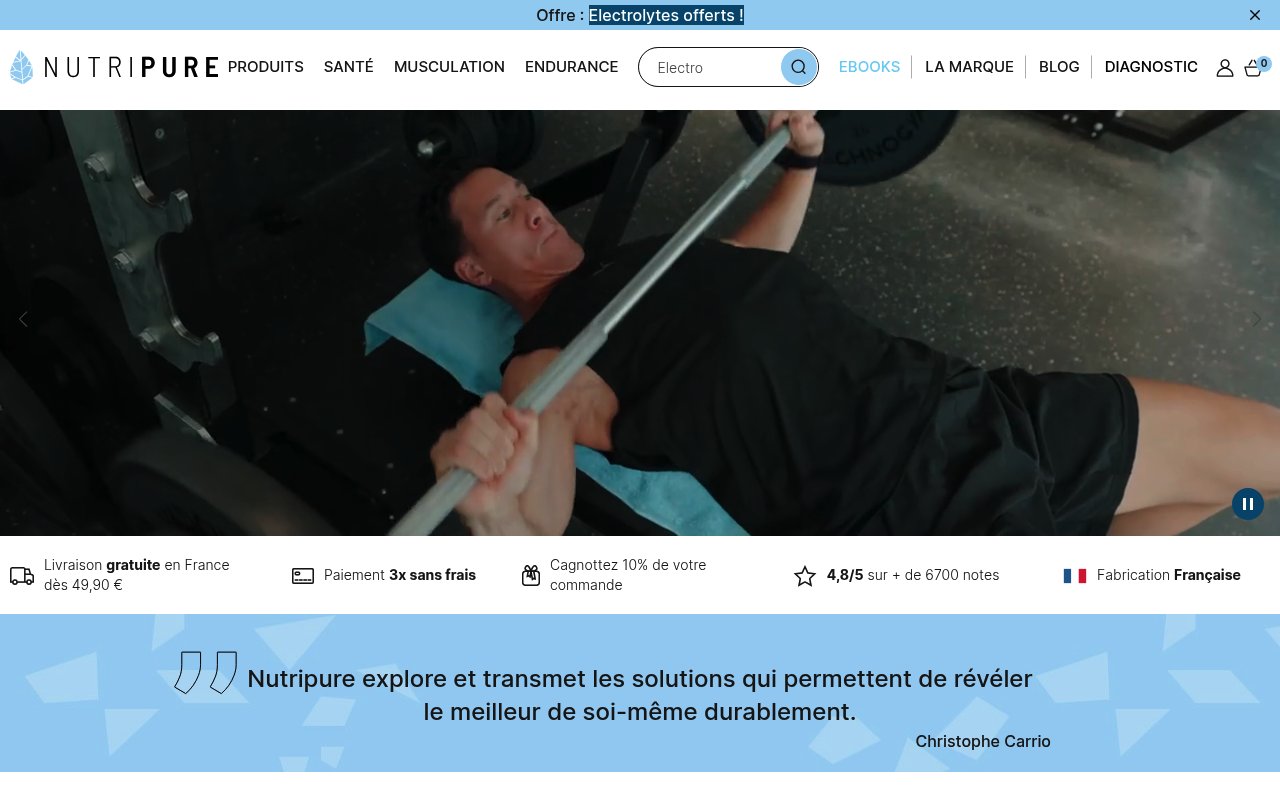 Apercu du site Nutripure