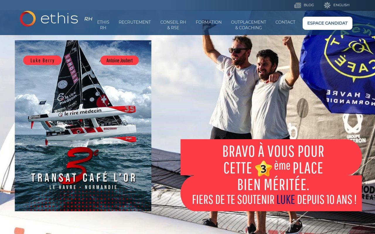 Apercu du site Ethis RH