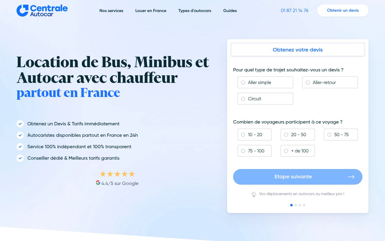 Apercu du site Centrale autocar