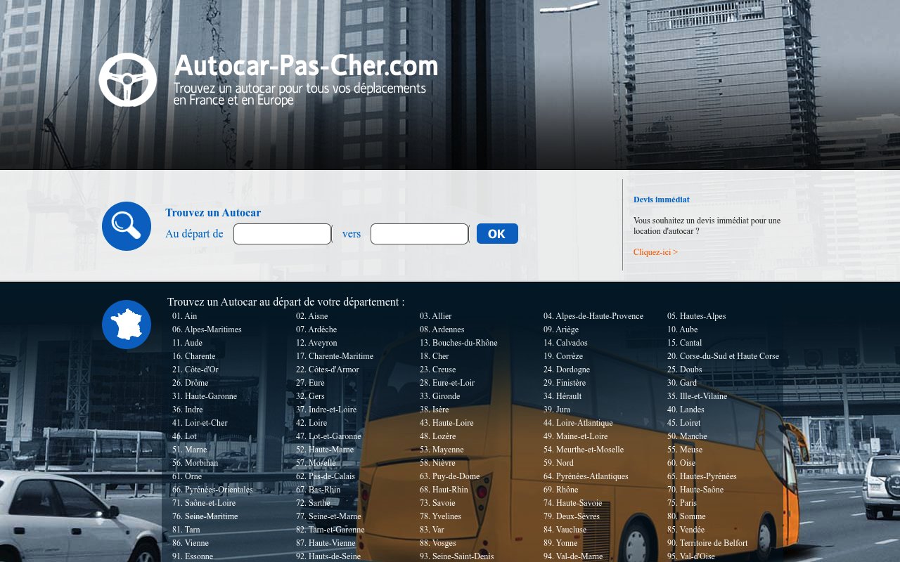 Apercu du site Autocar-pas-cher.com