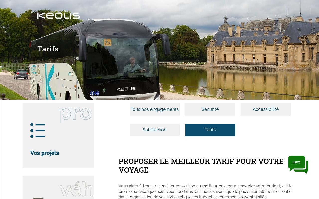 Apercu du site Keolis Voyages