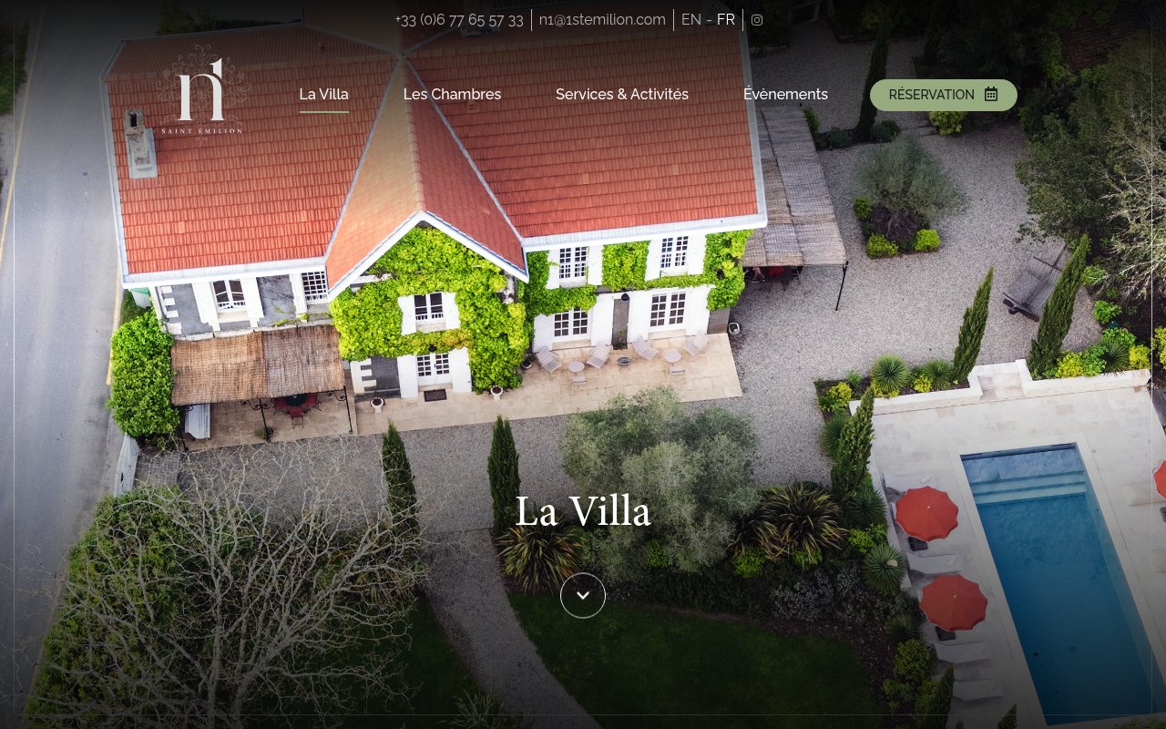 Apercu du site Villa N°1 Saint-Émilion
