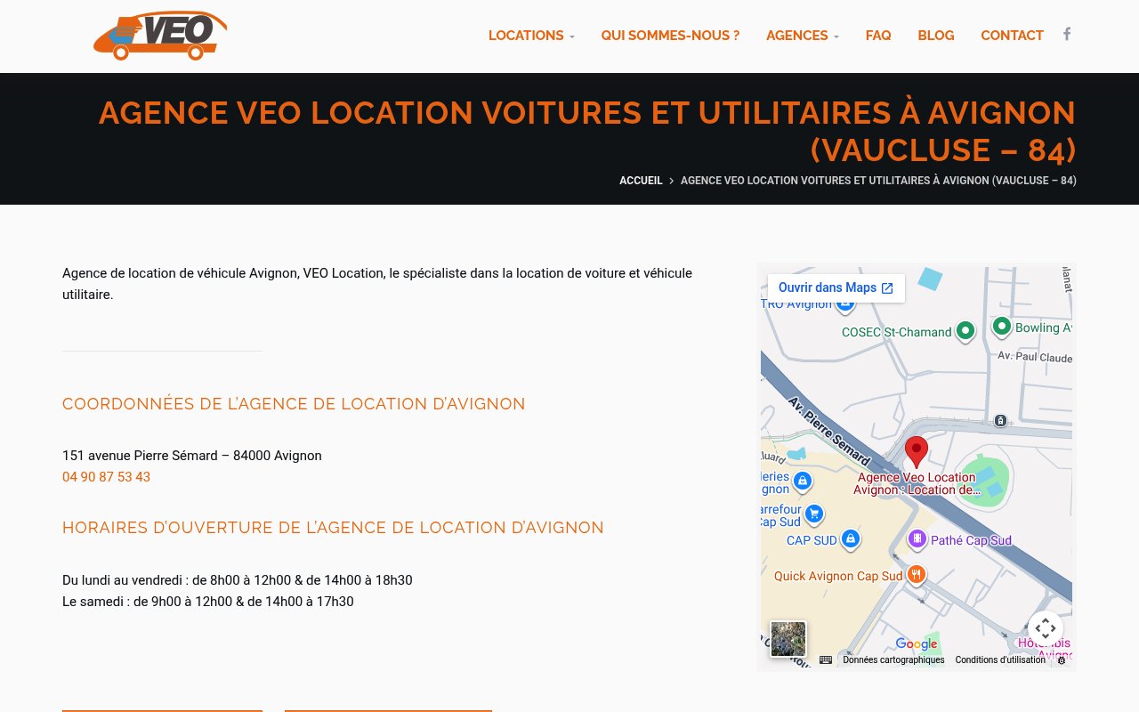Apercu du site VEO Location
