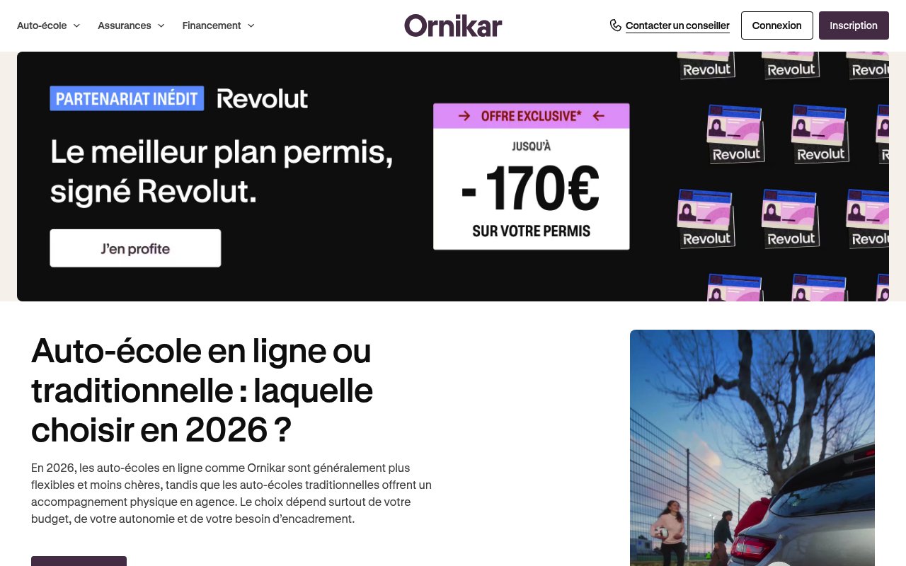 Apercu du site Ornikar