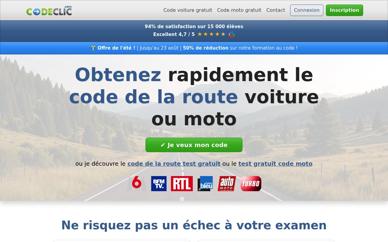 Apercu du site Codeclic