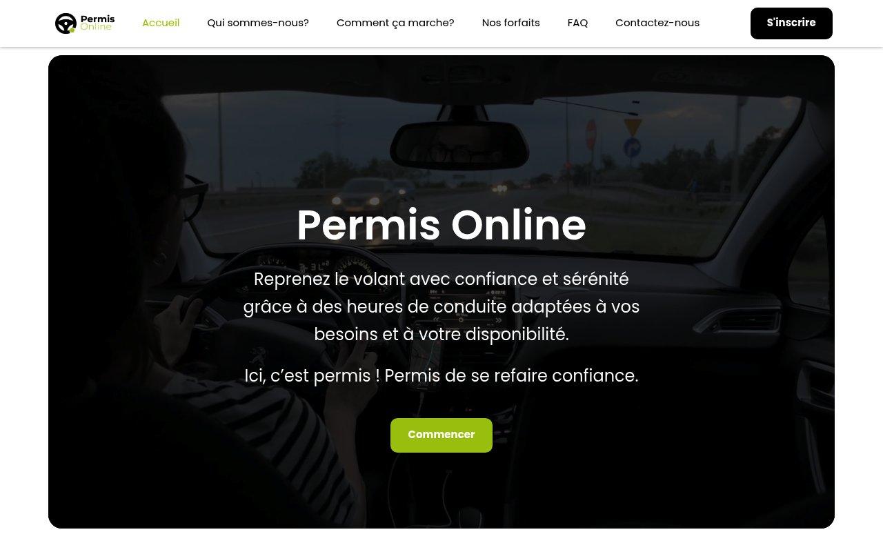 Apercu du site Permis Online