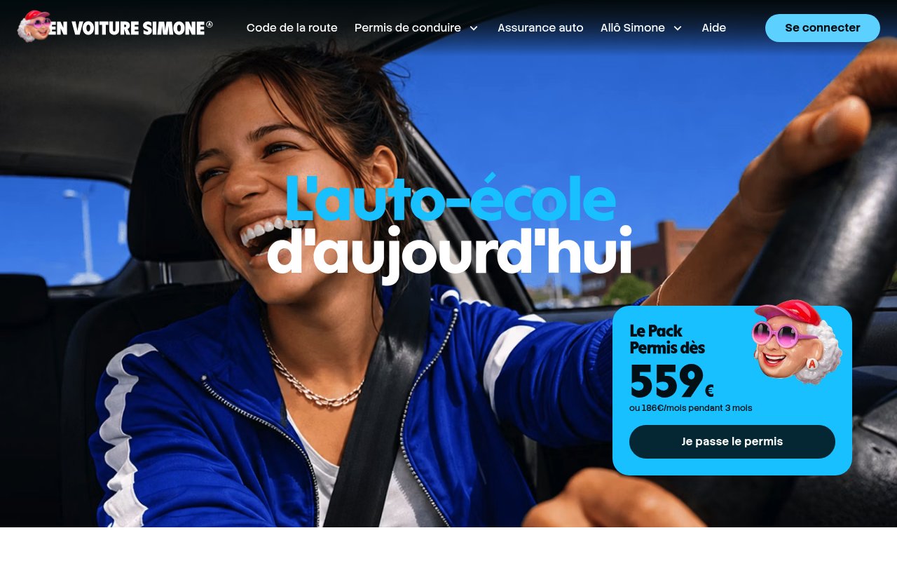 Apercu du site En Voiture Simone