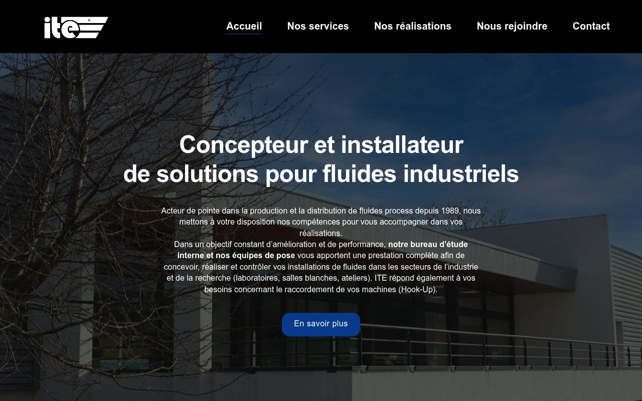 Apercu du site Ite Entreprise