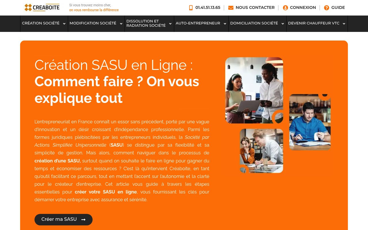Apercu du site Créaboite