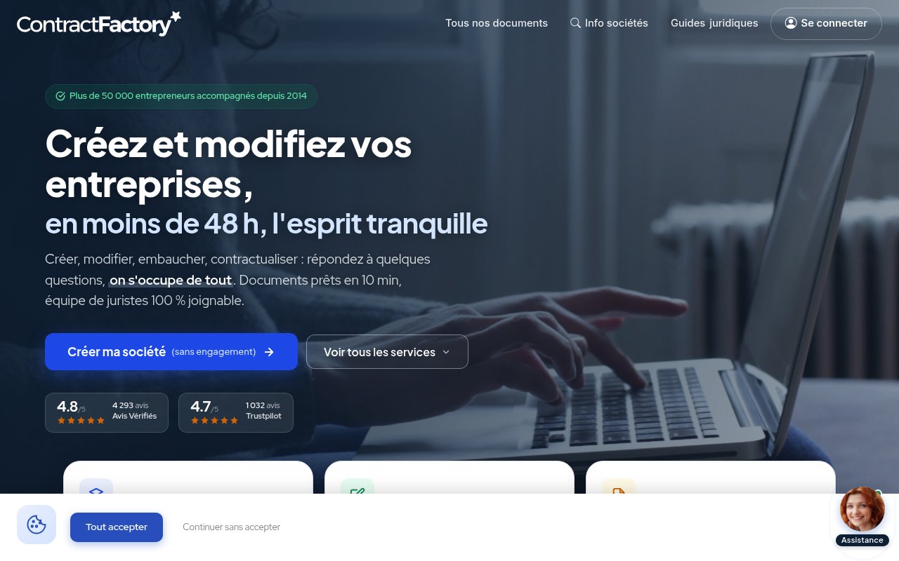 Apercu du site Contract-Factory