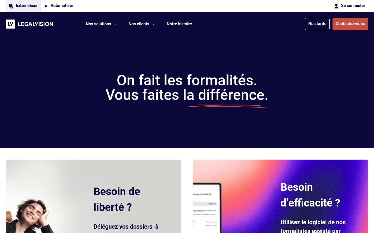 Apercu du site LegalVision
