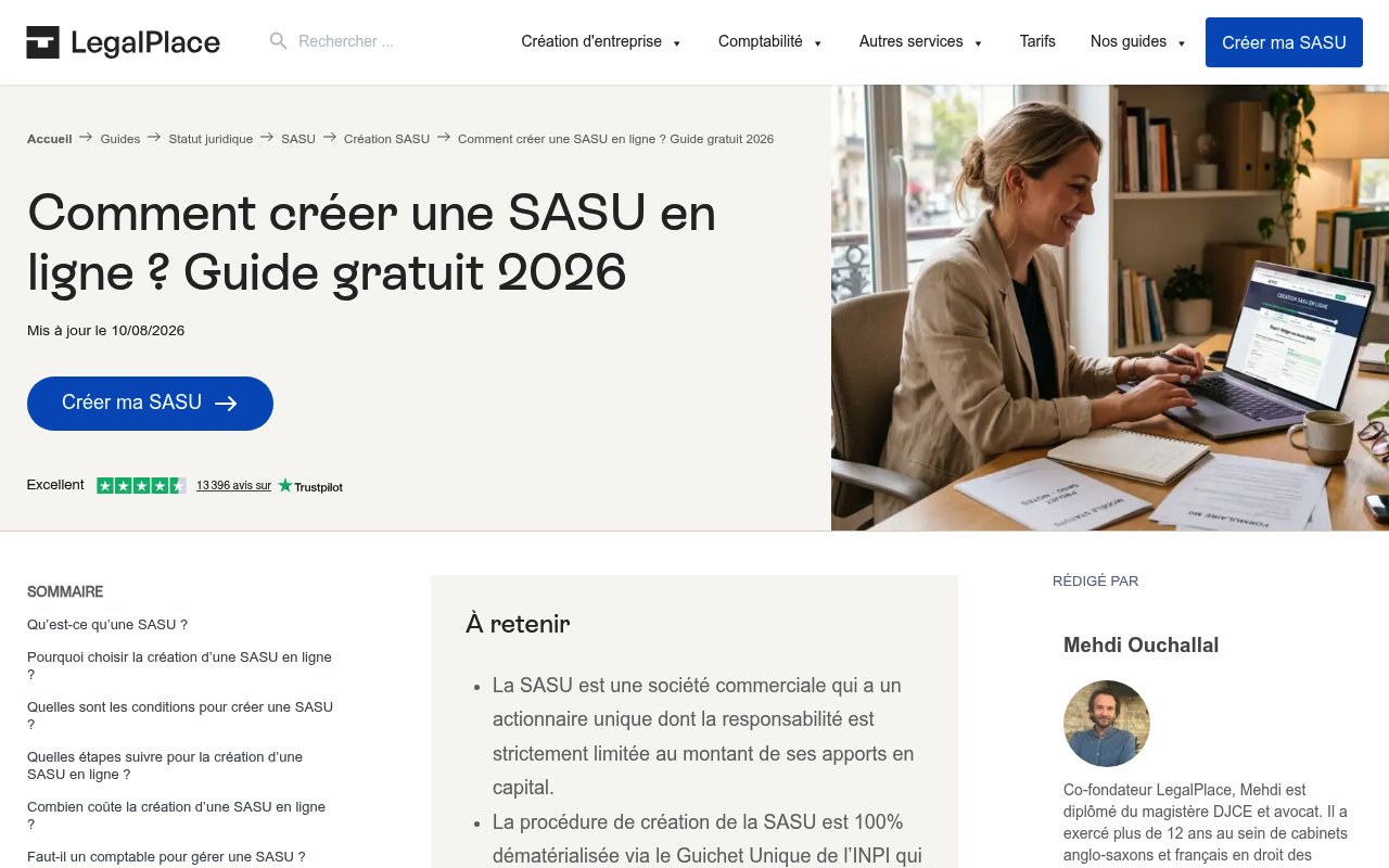 Apercu du site LegalPlace