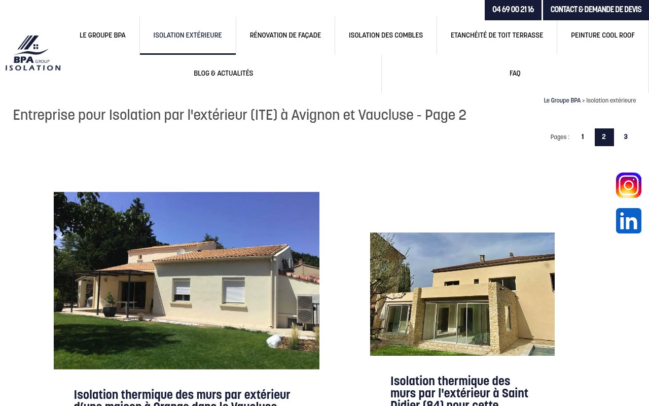 Apercu du site BPA Group Isolation