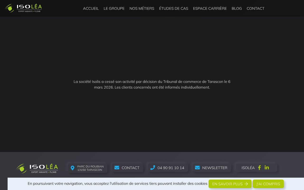 Apercu du site Isolis