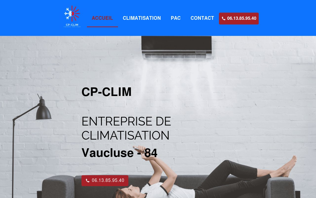 Apercu du site CP Clim
