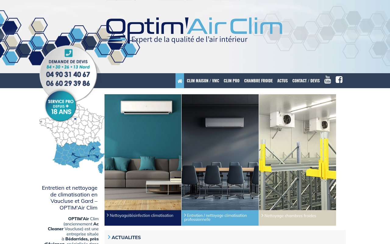 Apercu du site OPTIM'Air Clim