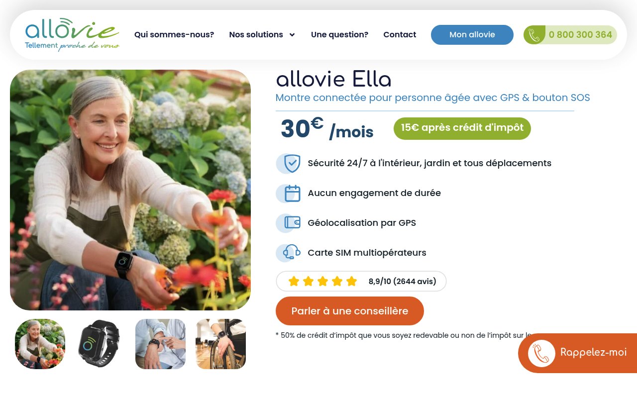 Apercu du site allovie