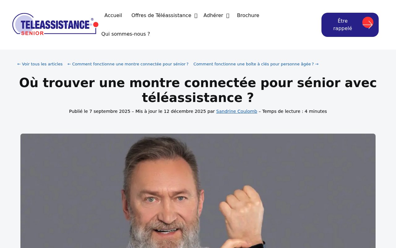 Apercu du site Téléassistance Senior