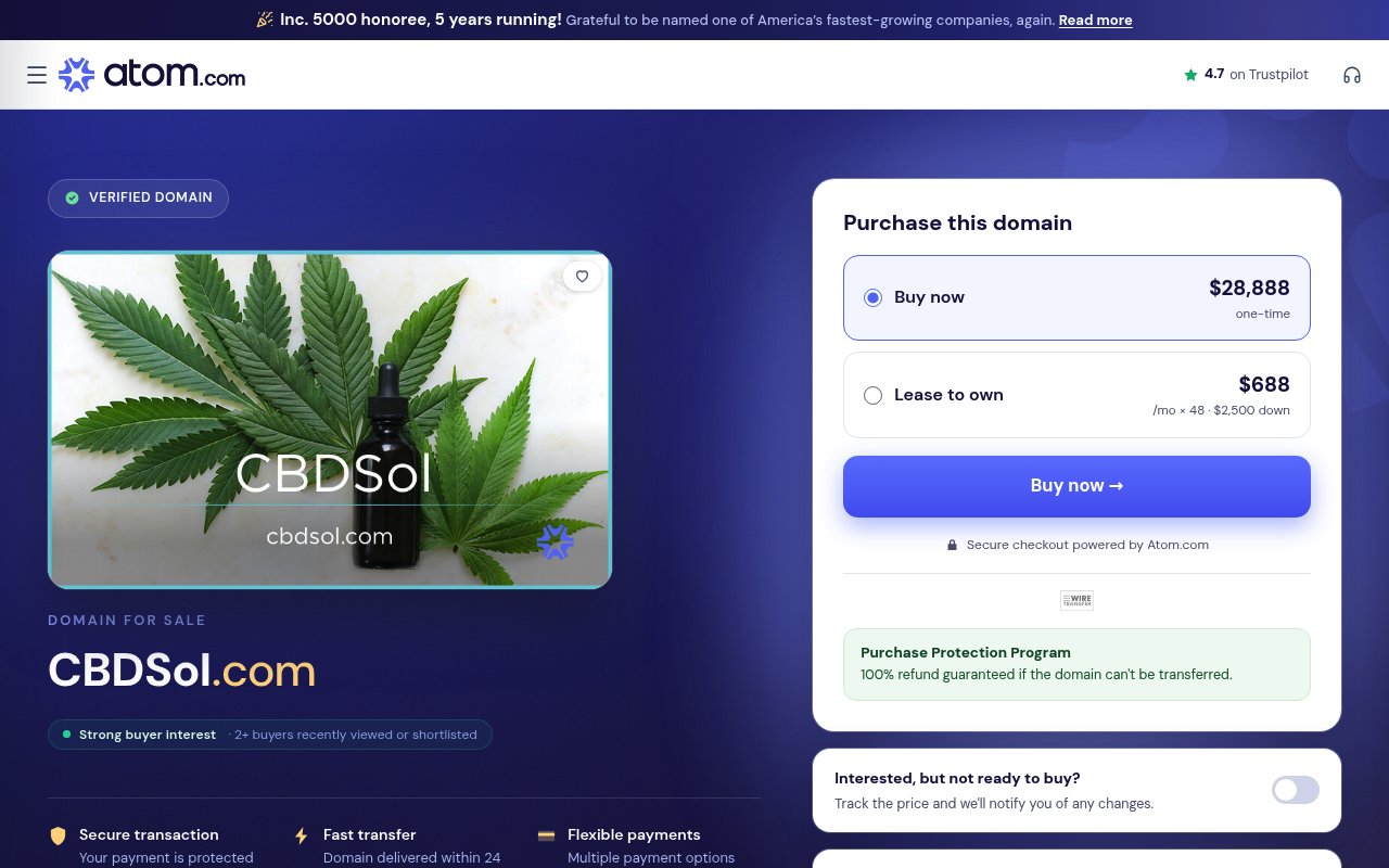 Apercu du site CBDSOL