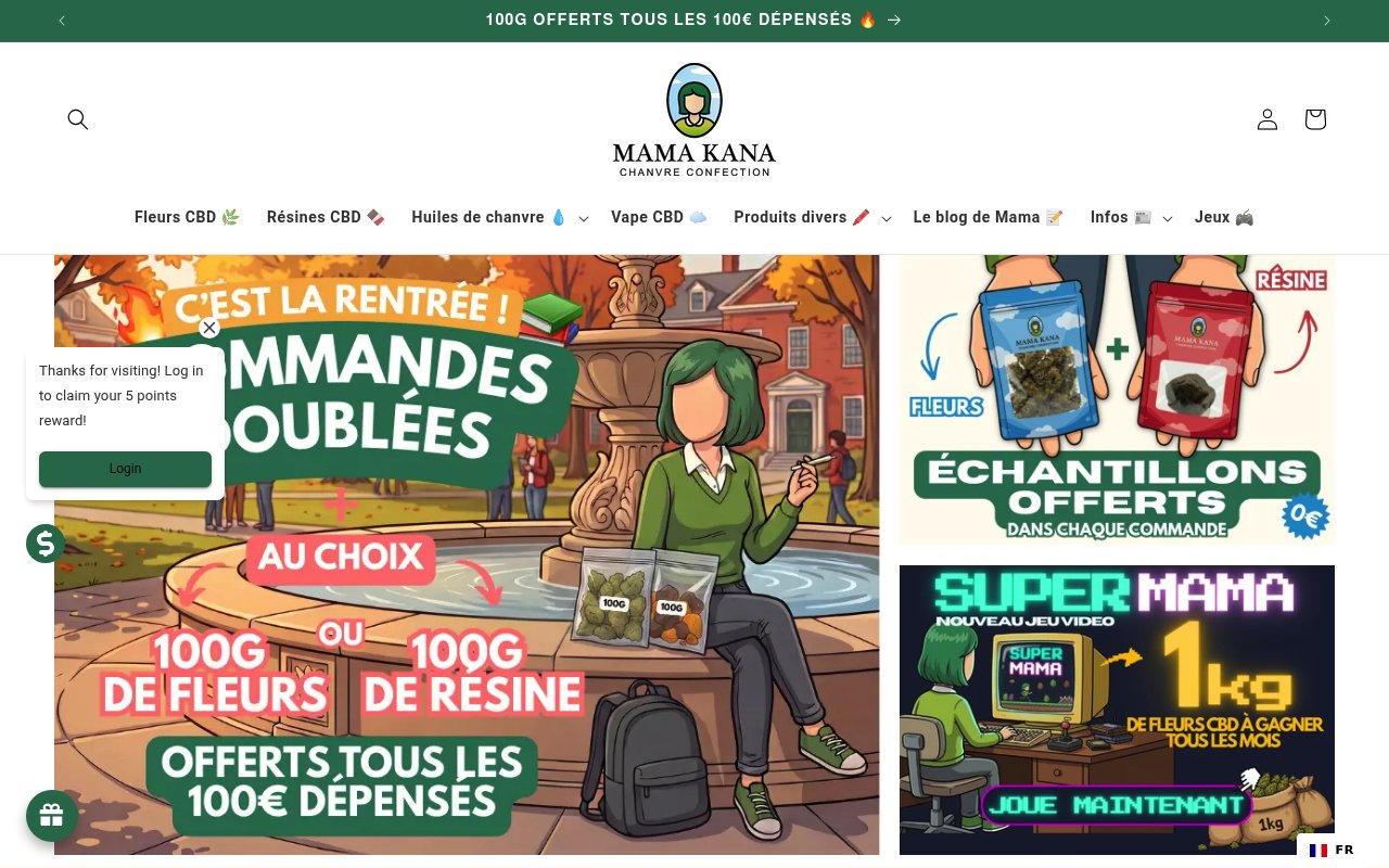 Apercu du site Mama Kana