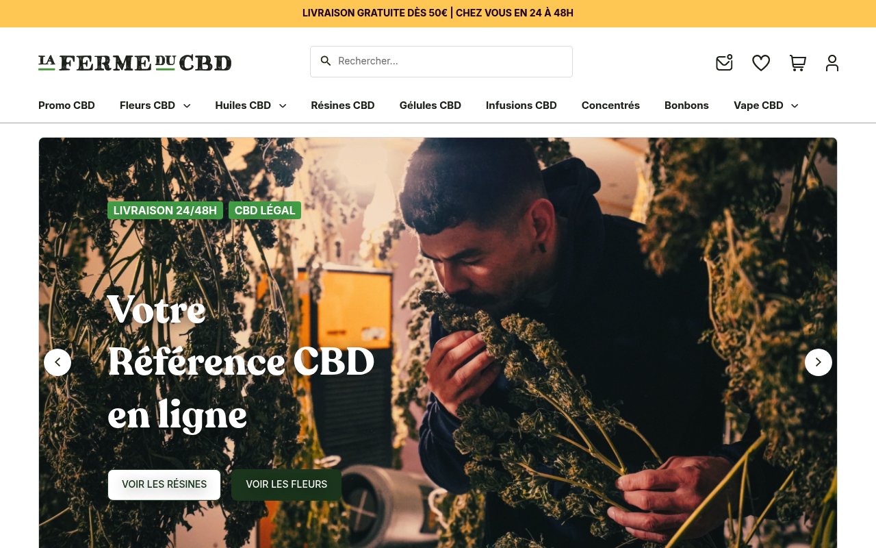 Apercu du site La Ferme du CBD