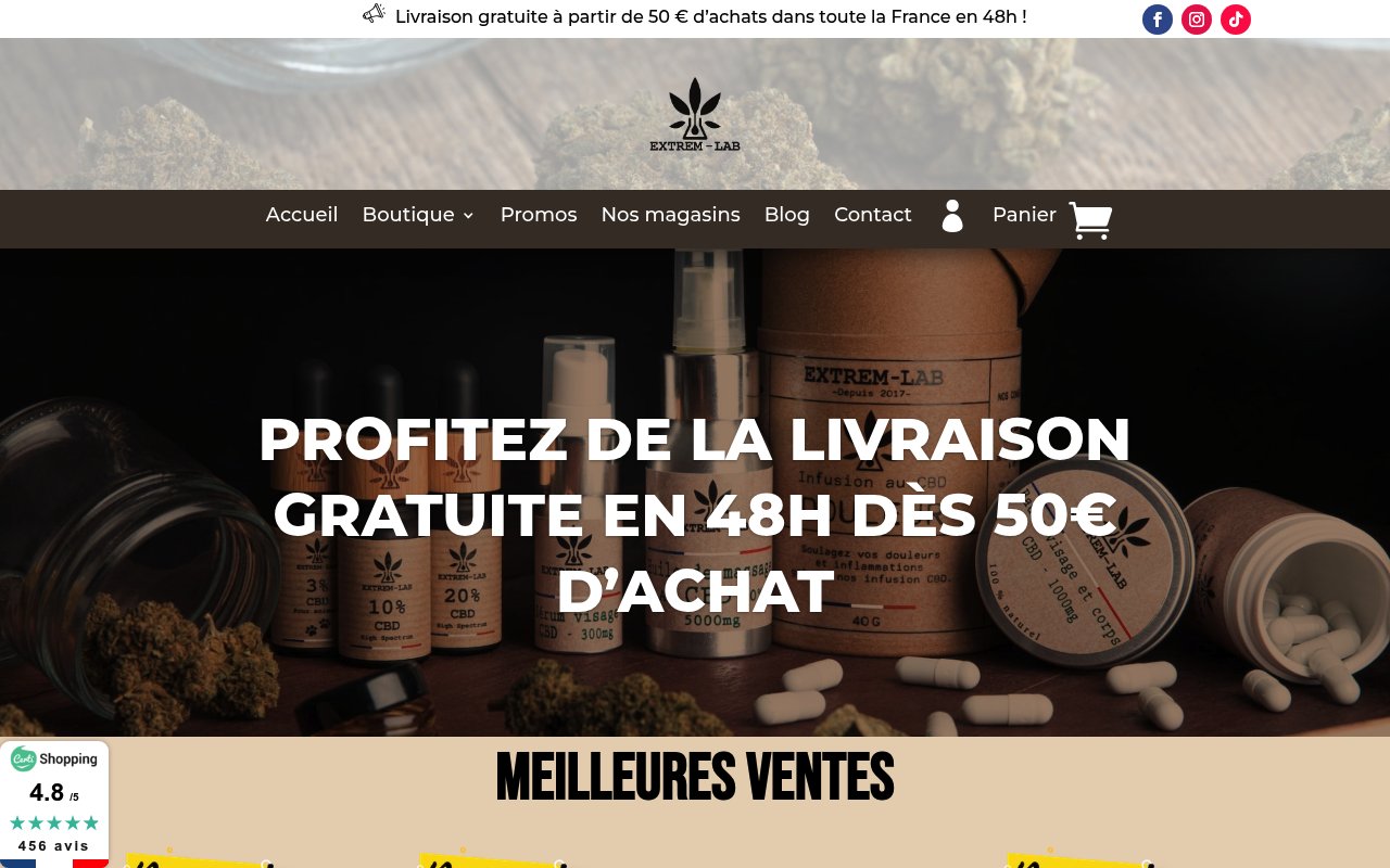 Apercu du site Extrem-Lab Amiens