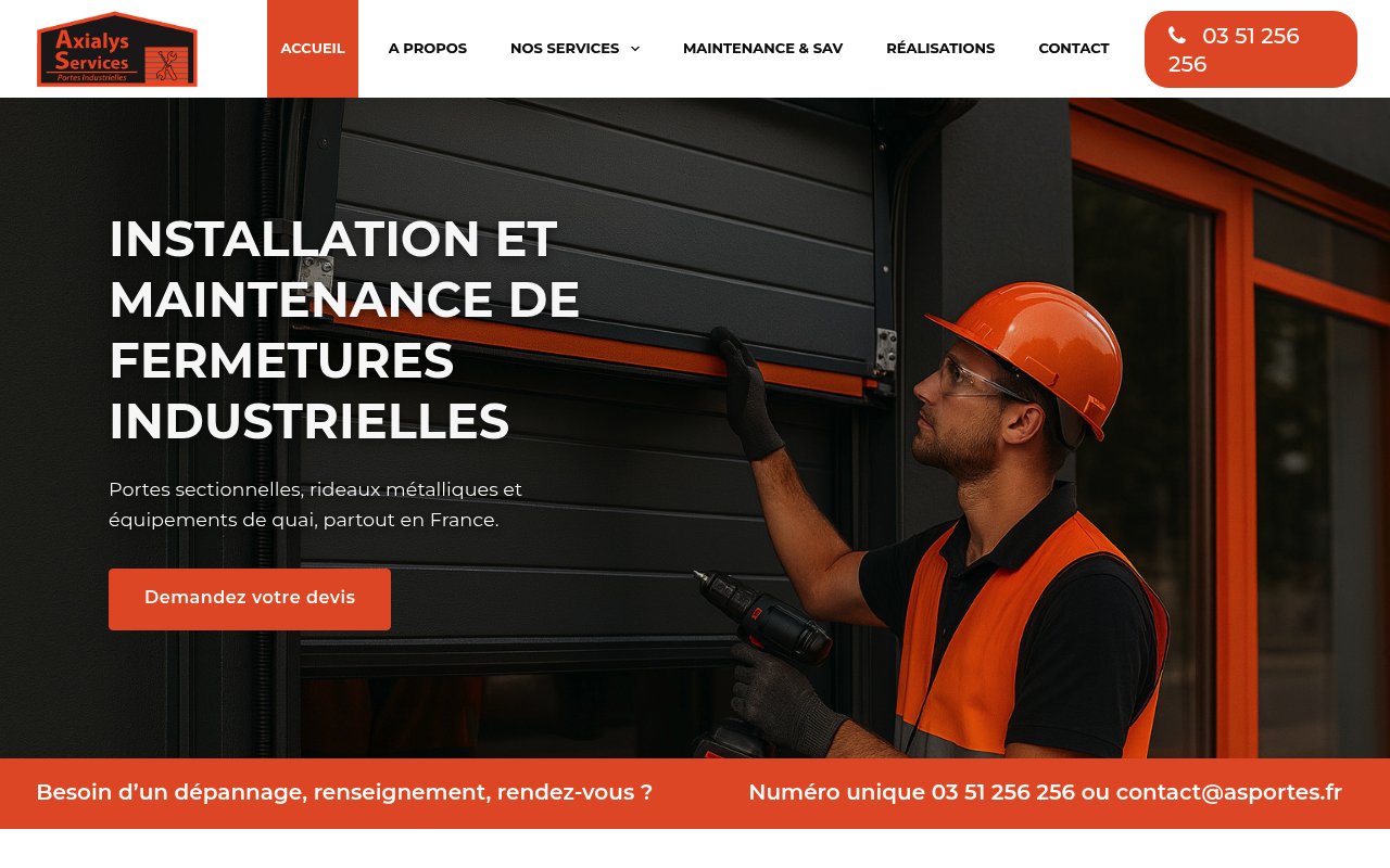 Apercu du site AXIALYS SERVICES