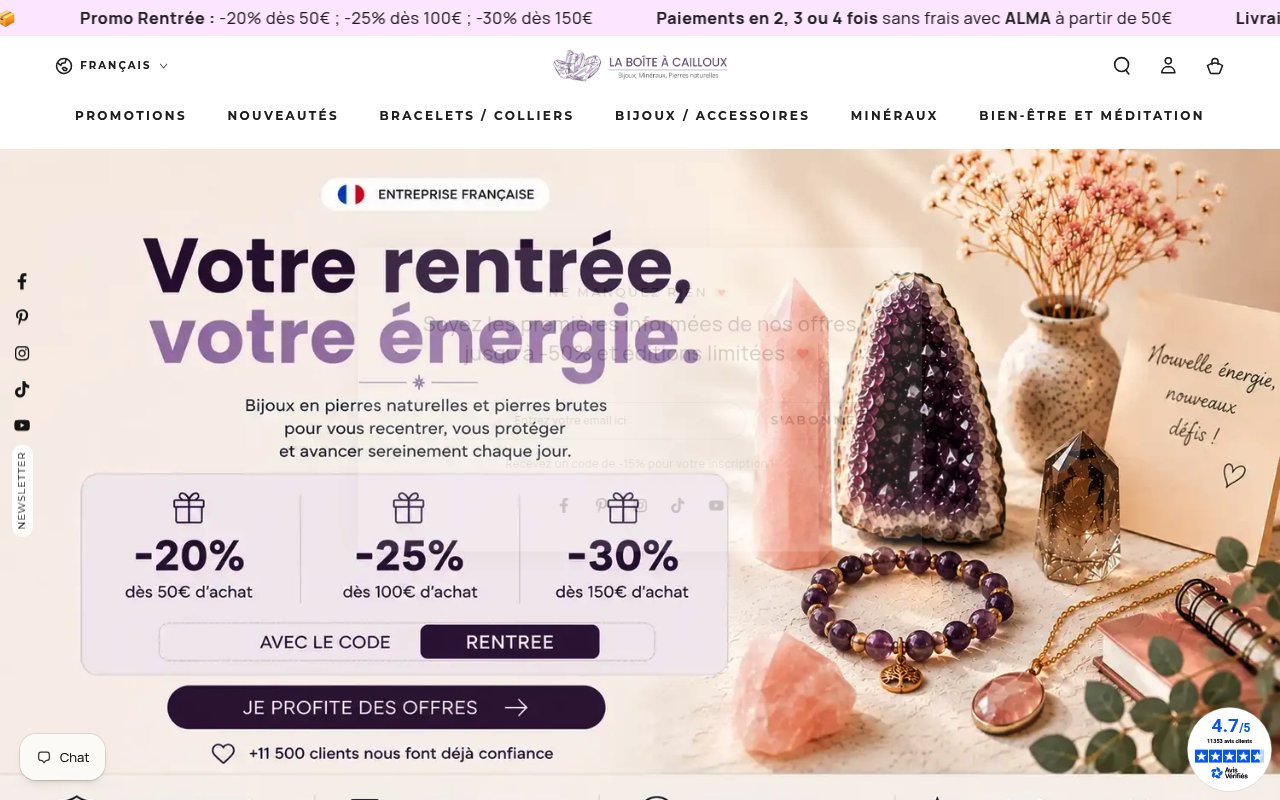 Apercu du site La Boîte à Cailloux