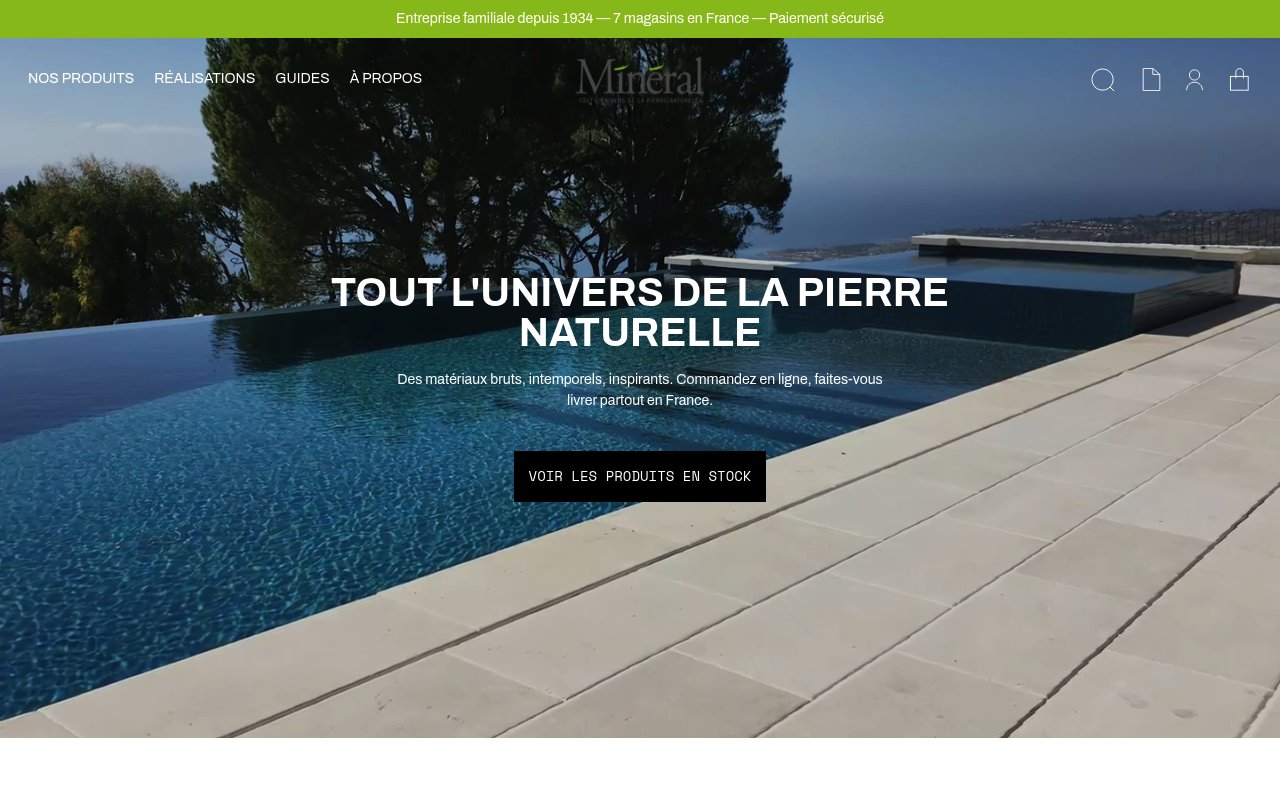 Apercu du site Minéral Pierre Naturelle
