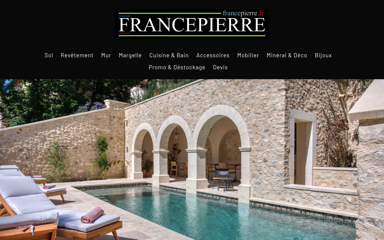Apercu du site FrancePierre Catalogue