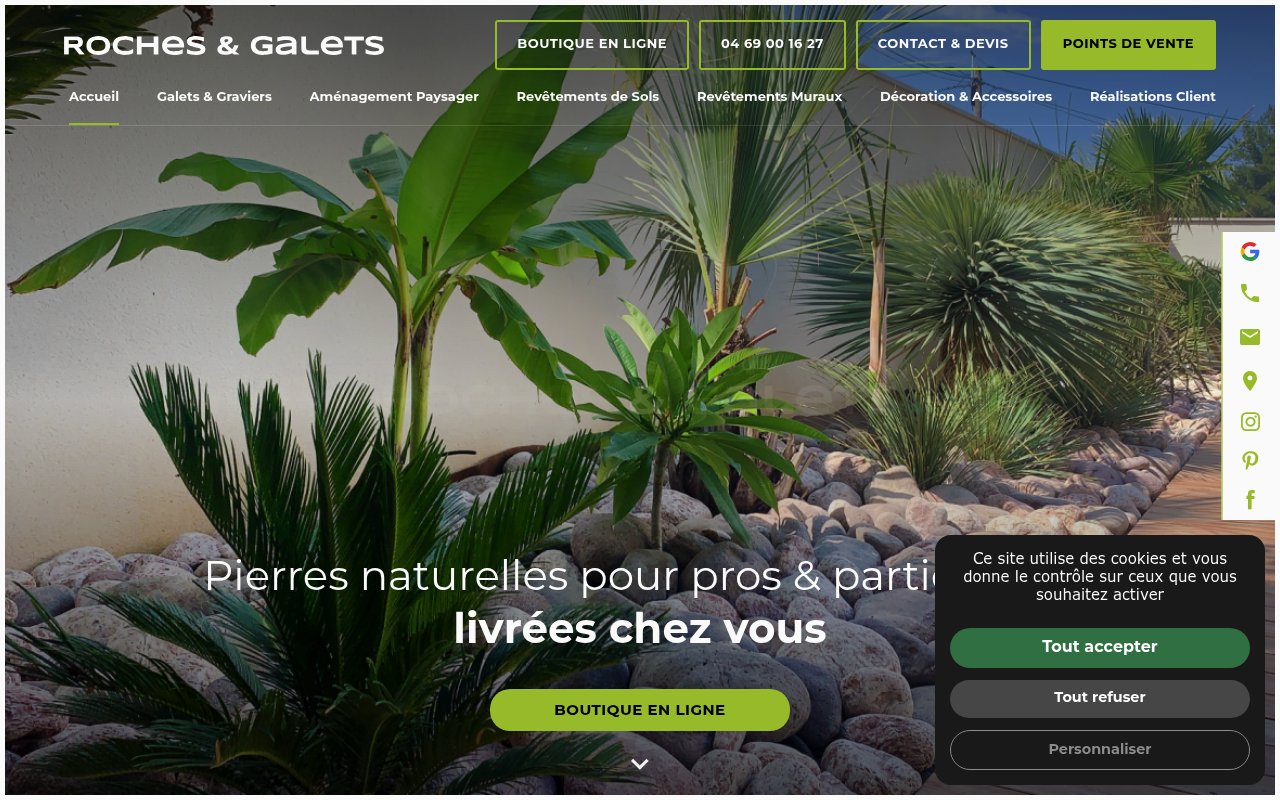 Apercu du site Roches et Galets