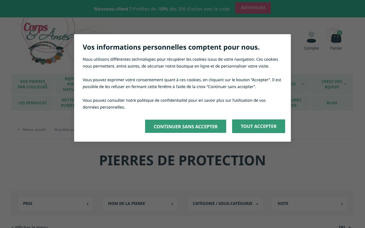 Apercu du site Corps et Âmes