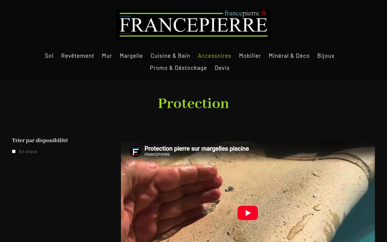 Apercu du site FrancePierres Catalogue