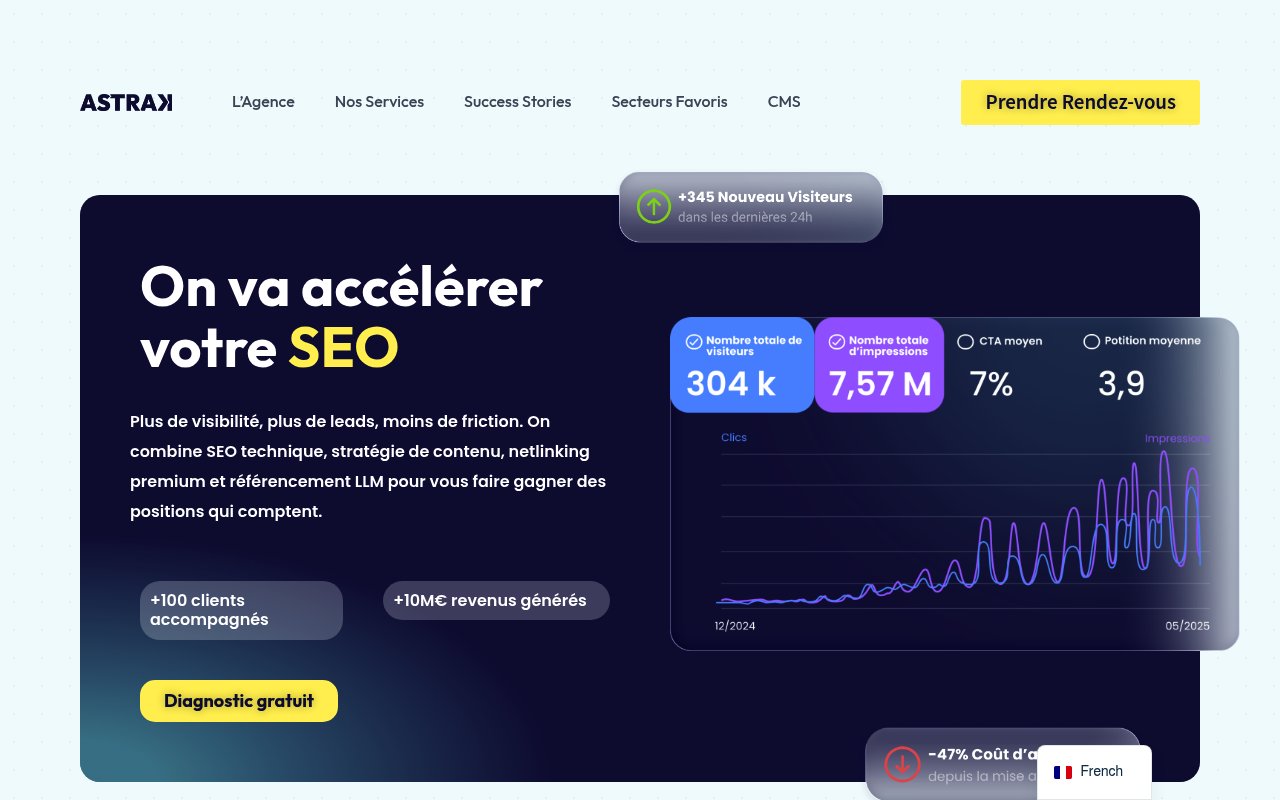 Apercu du site Astrak Agence SEO