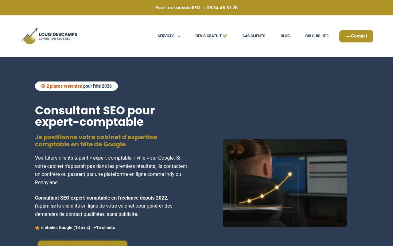 Apercu du site Louis Descamps