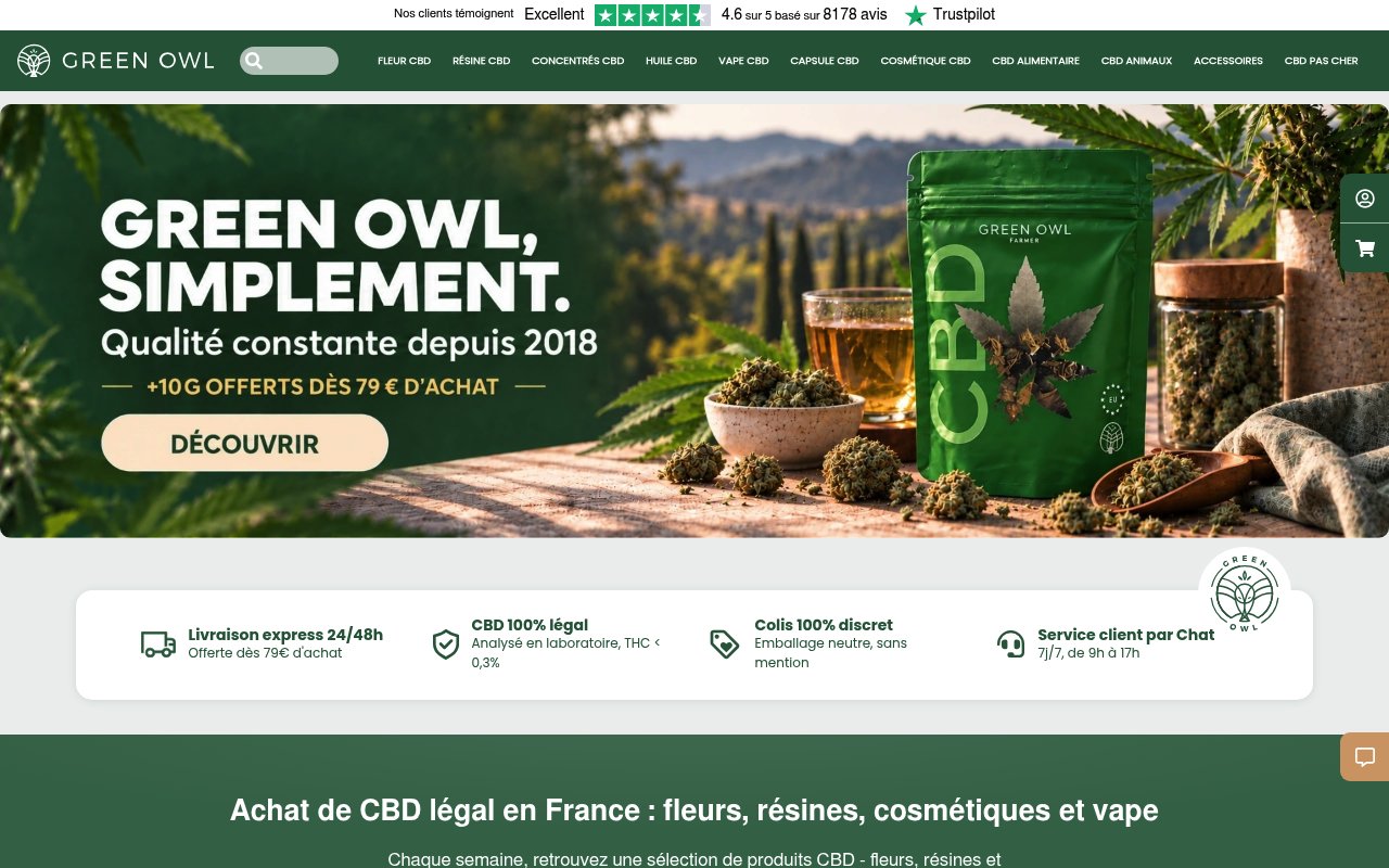 Apercu du site Greenowl