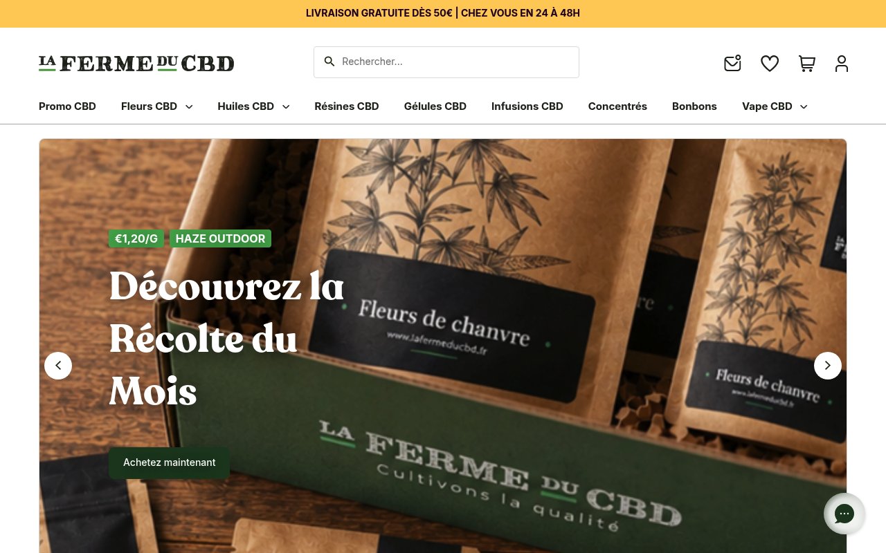 Apercu du site La Ferme du CBD